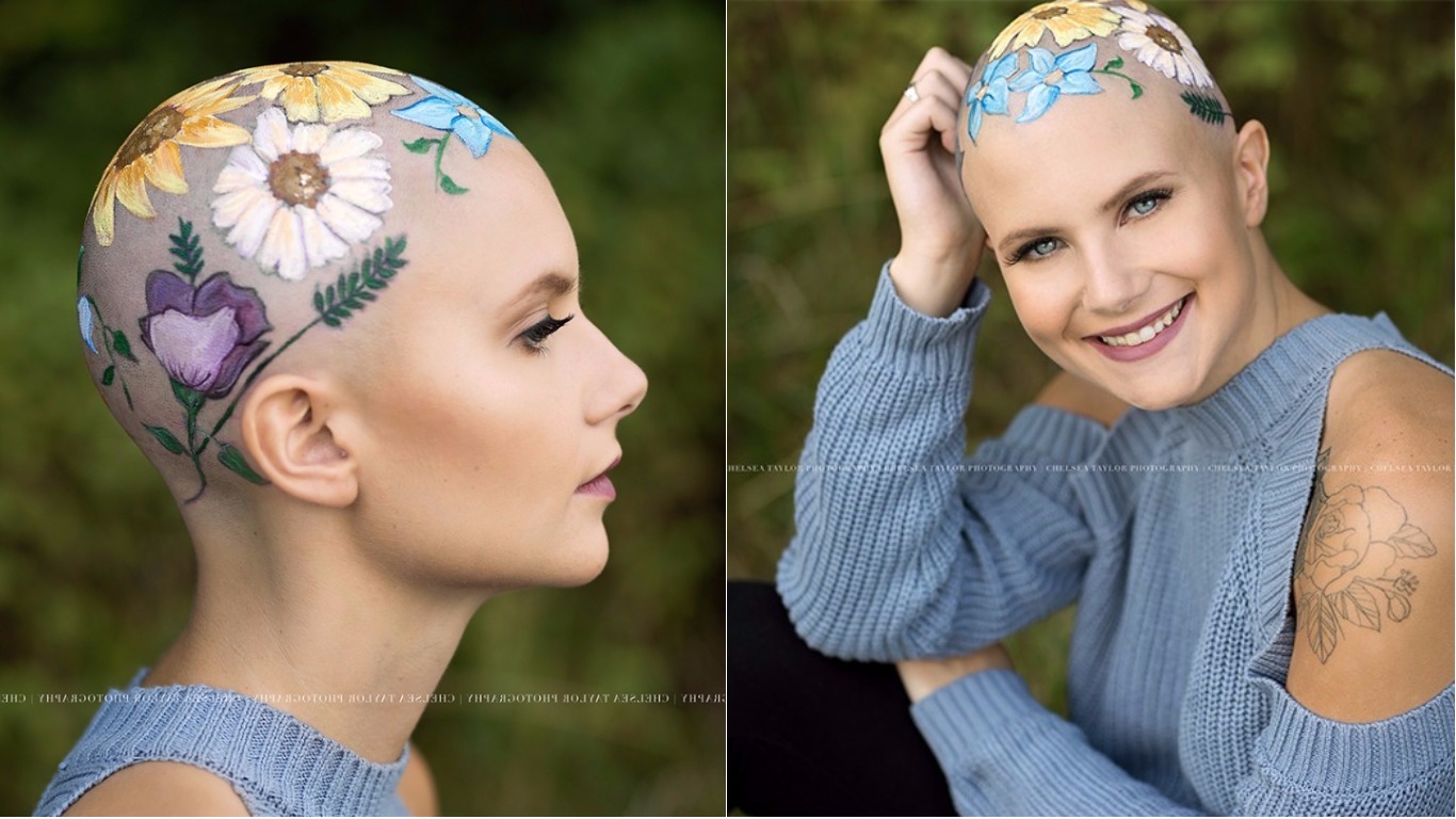 Mom Spends Hours Painting Daughter’s Bald Head Beautifully But…