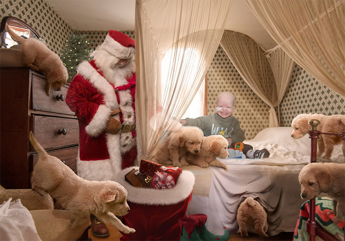 Photographers Bring Magical Christmas Photoshoots For Kids In Hospitals…